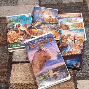4 The Land Before Time movies and 1 Walt Disney Dinosaur Movie